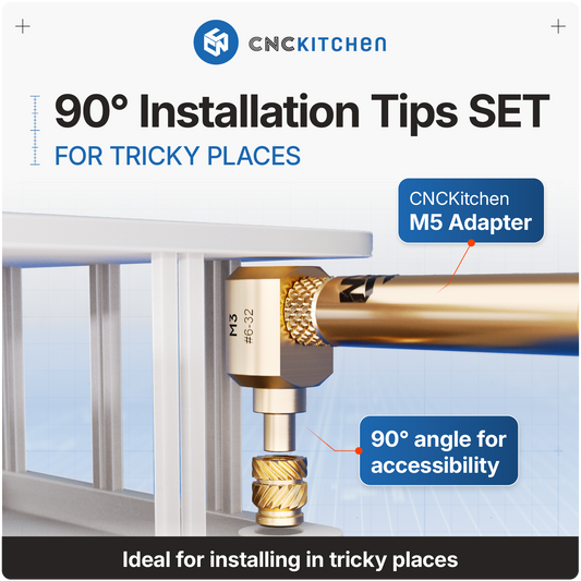 90° Installation Tip SET M2, M2.5 & M3 - For Tricky Places