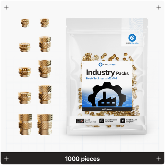 Industry Packs - Heat Set Insert - 1000 PCS