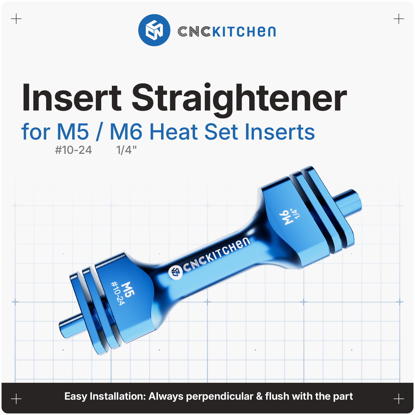 Insert Straightener M2 to M10 (#2-56 to G1/8")