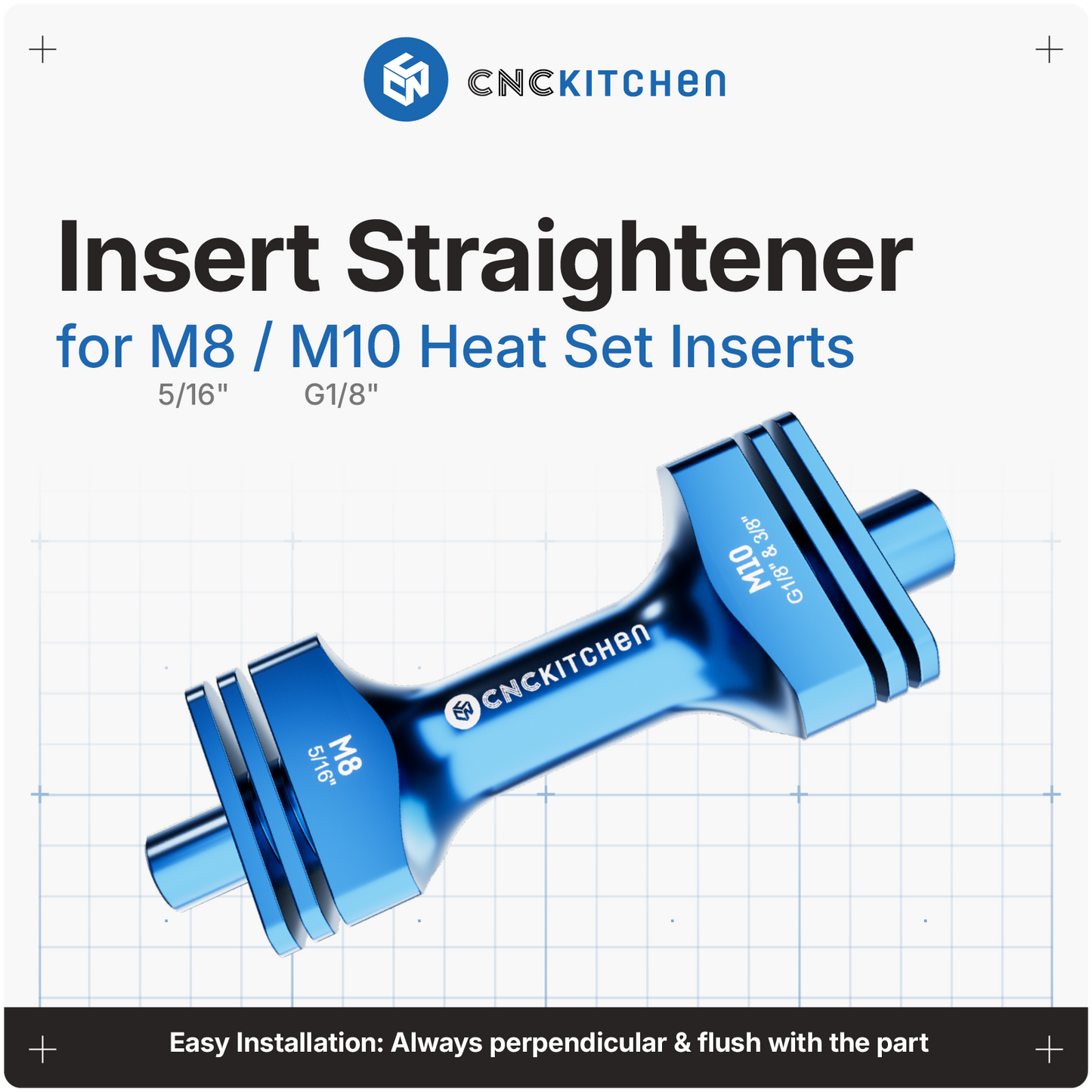 Insert Straightener M2 to M10 (#2-56 to G1/8")