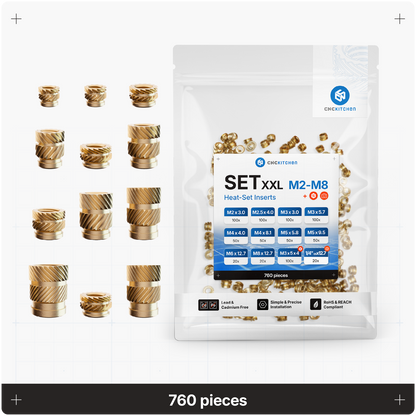 Metric Heat Set Insert - SET XXL - 760pcs pieces