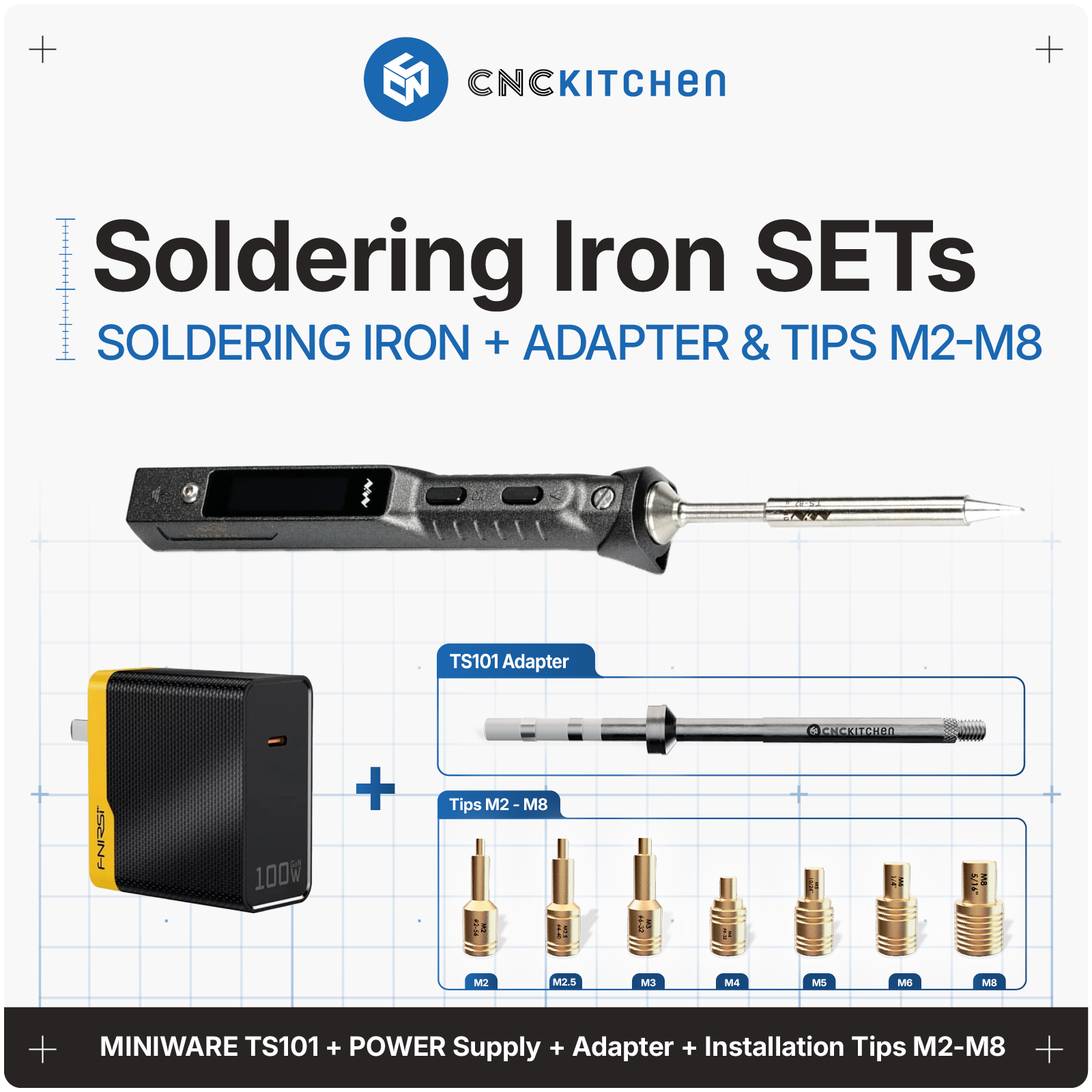 Smart Soldering Iron SETs Miniware TS101 – CNCKitchen USA