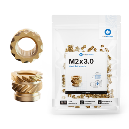 Heat Set Insert M2 x 3 - 100 pieces