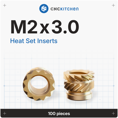 Heat Set Insert M2 x 3 - 100 pieces