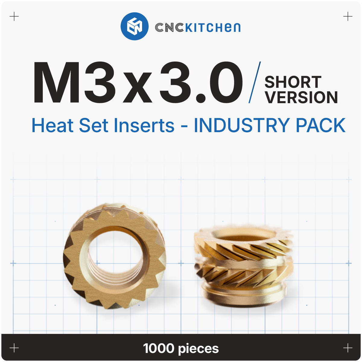 Industry Packs - Heat Set Insert - 1000 PCS