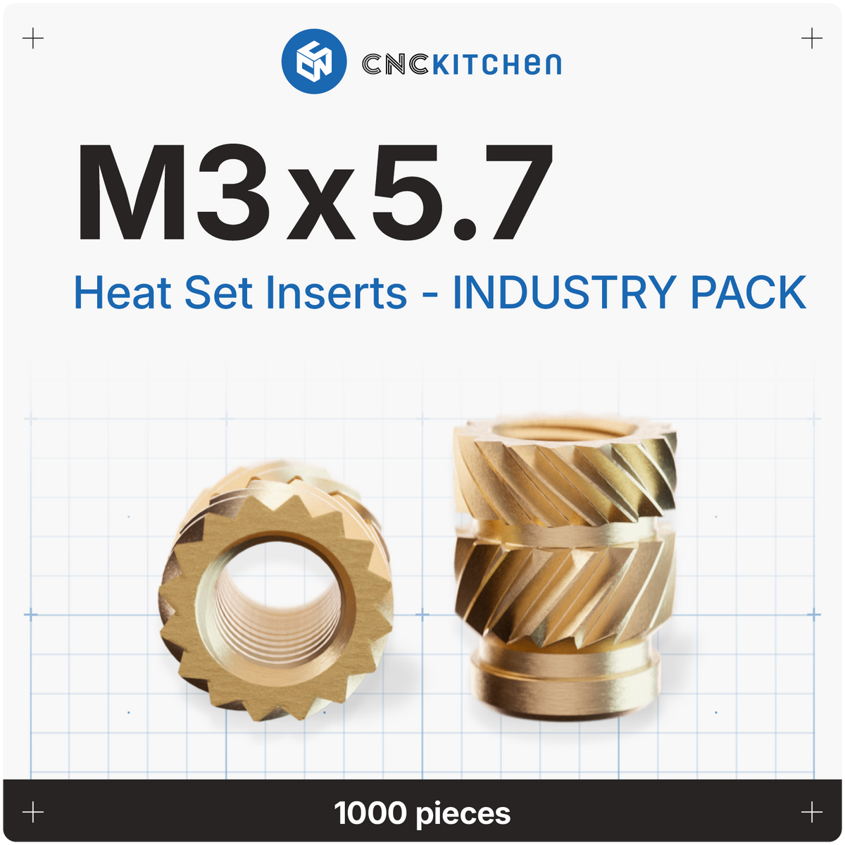 Industry Packs - Heat Set Insert - 1000 PCS