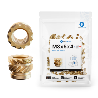 VORON - Heat Set Insert M3x5x4 - 100 pieces