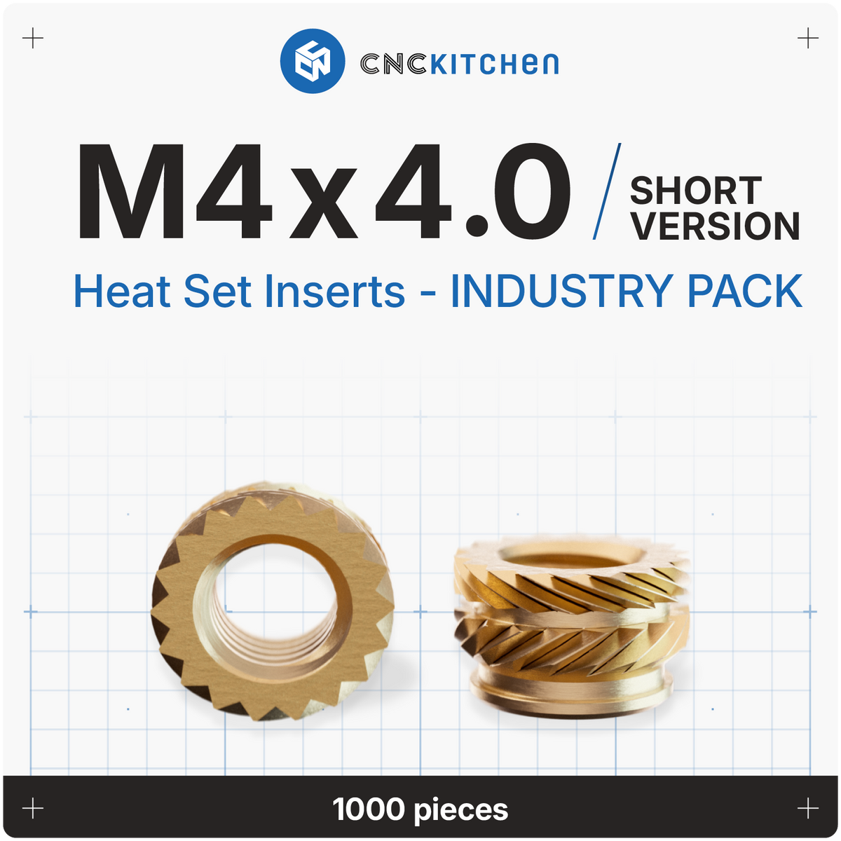 Industry Packs - Heat Set Insert - 1000 PCS