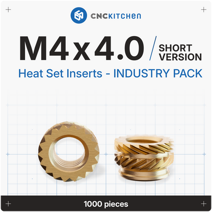 Industry Packs - Heat Set Insert - 1000 PCS