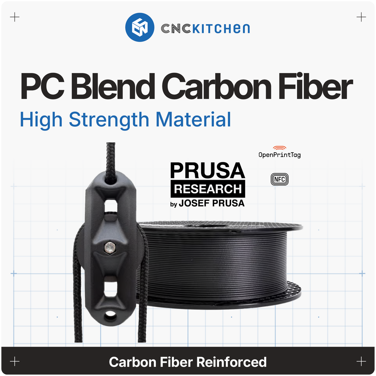 Prusament PC Blend Carbon Fiber Black 800g, 1.75mm
