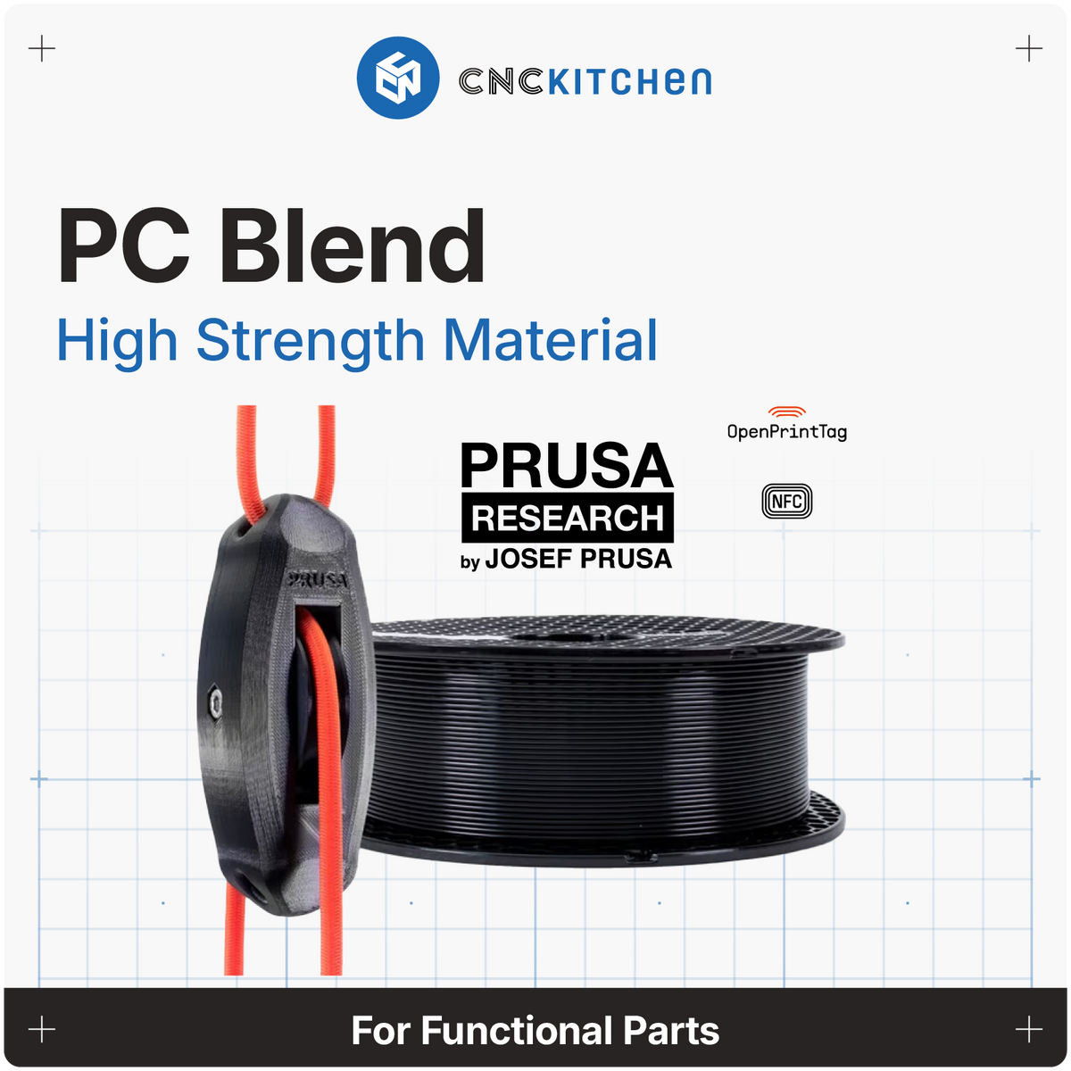 Prusament PC Blend Jet Black 900g, 1.75mm