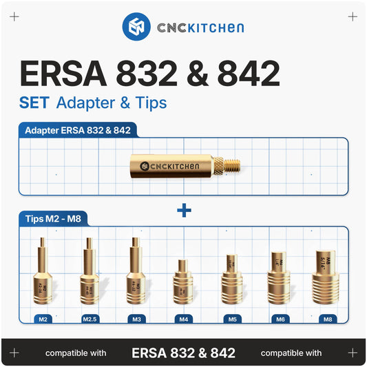 Installation Tips SET compatible with  ERSA tips series 832 & 842