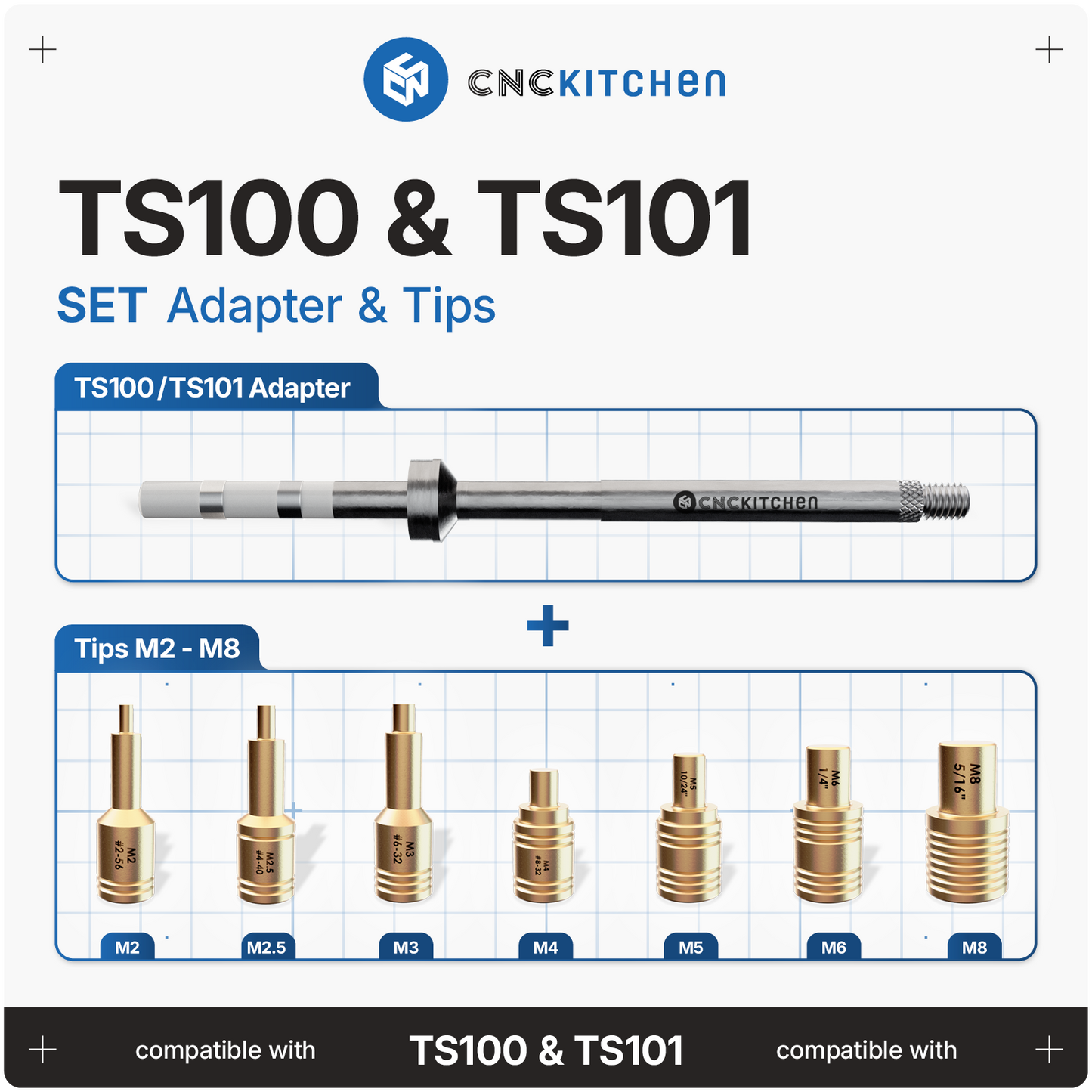 TS100 & TS101 Adapter & Tips SETs